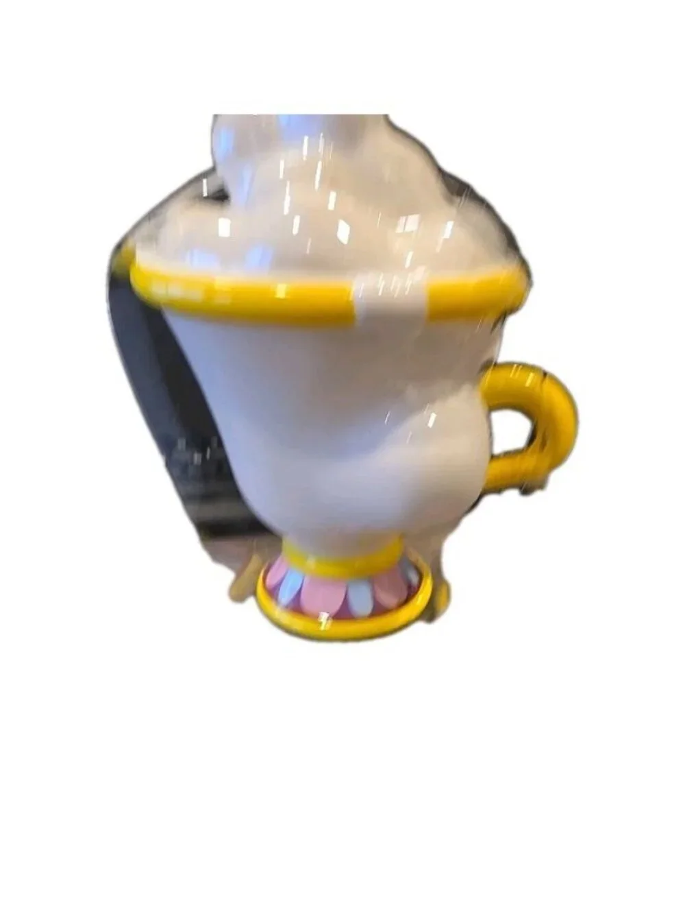 New Disney Beauty And The Beast Chip Blowing Bubbles Coffee Mug Ceramic Tea Cup